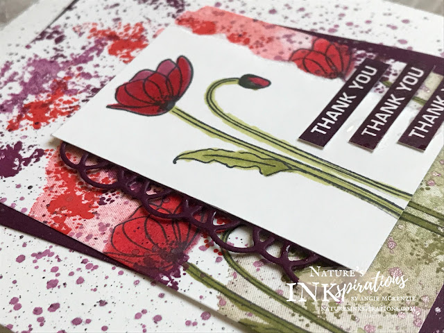 By Angie McKenzie for Kylie's Demonstrator Training Monthly Team Blog Hop; Click READ or VISIT to go to my blog for details! Featuring the Painted Poppies bundle along with the Label Me Bold and A Big Thank You stamp sets by Stampin' Up!; #handmadecards #naturesinkspirations #stationerybyangie  #kyliesdemonstratortrainingmonthlyteambloghop #thankyoucards #custombackgrounds #customartistrypaper #paintedpoppiesbundle #paintedpoppiesstampset #paintedlabelsdies #abigthankyoustampset #labelmeboldstampset #stampinup #cardtechniques #stampingtechniques #makingotherssmileonecreationatatime