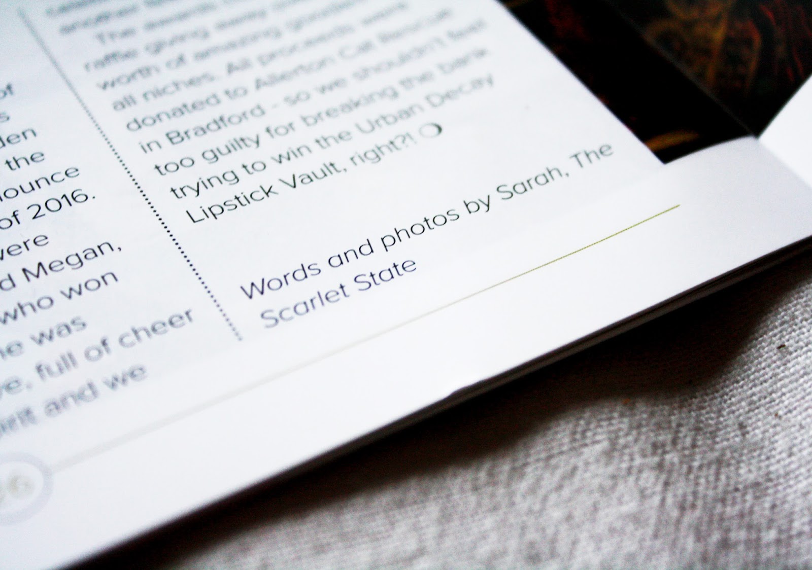 writing in magazine the scarlet state