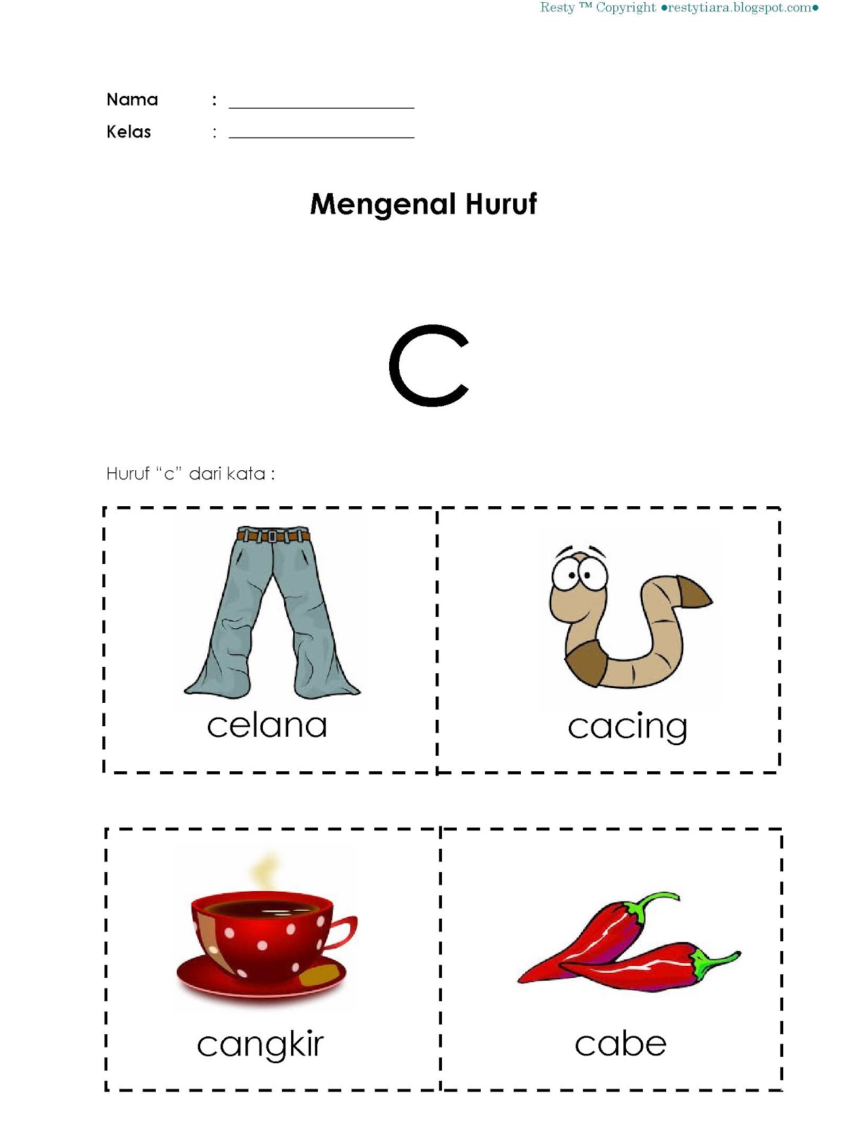Worksheets Worksheet bahasa indonesia belajar mengenal huruf b learning is fun c
