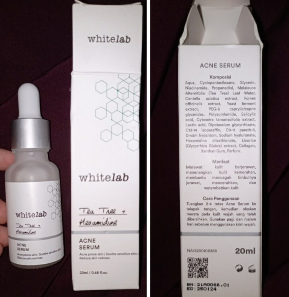 Cek Ingredients Whitelab Acne Calming Serum SKINCAPEDIA