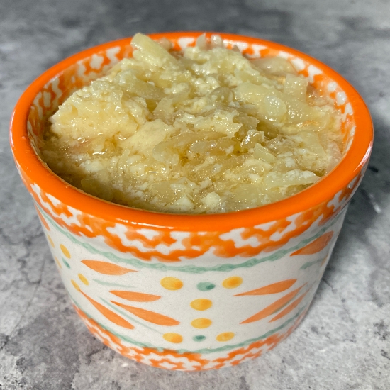 Runs for Cookies HERITAGE RECIPE Grated Raw Sweet Potato Pudding (A