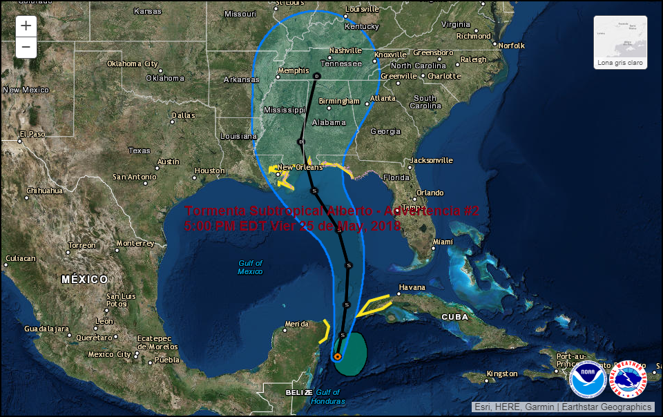 Tormenta Alberto amenaza Estados Unidos Huracanes Caribe