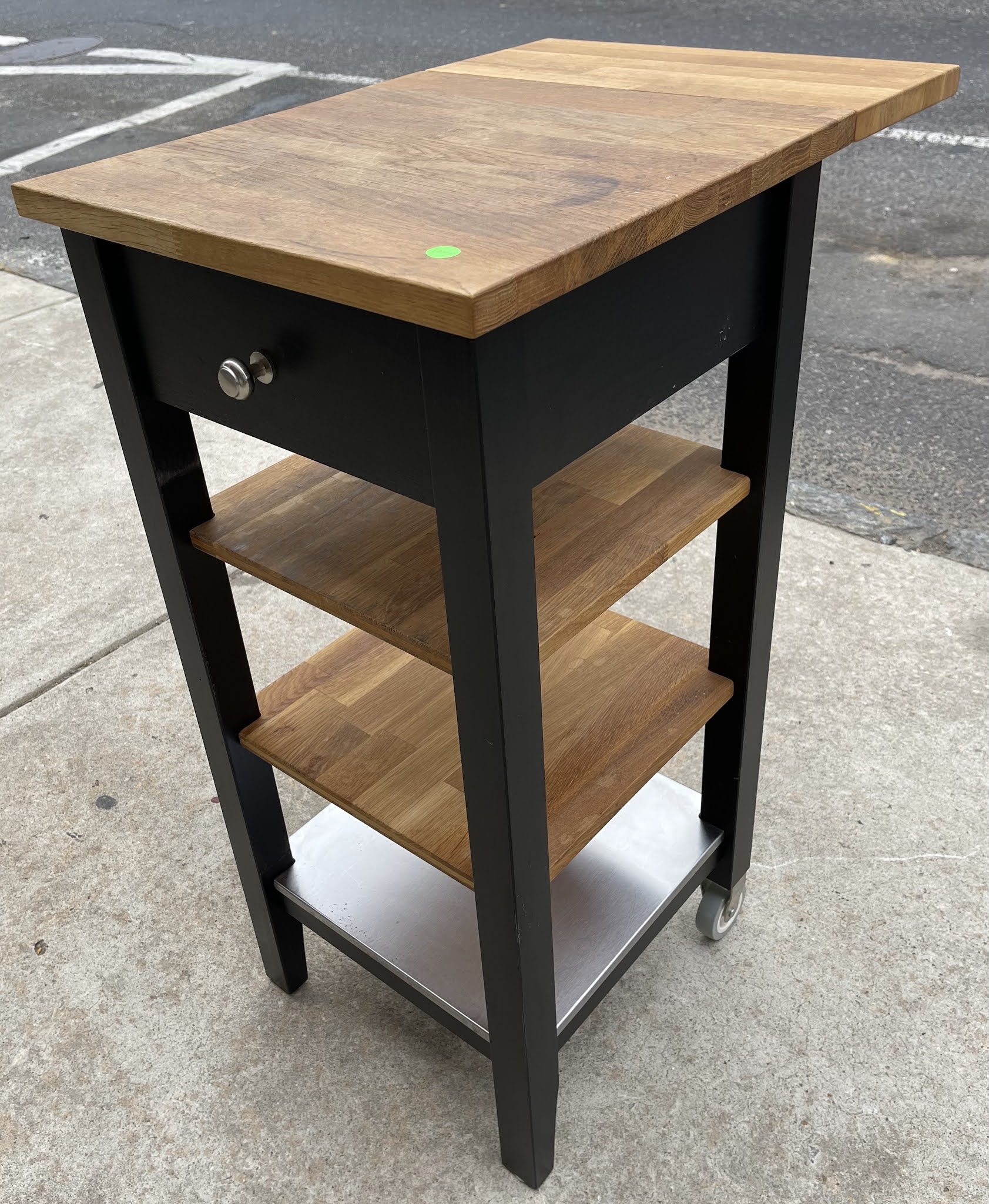 Uhuru Furniture & Collectibles 483343 Black Kitchen Cart from Ikea