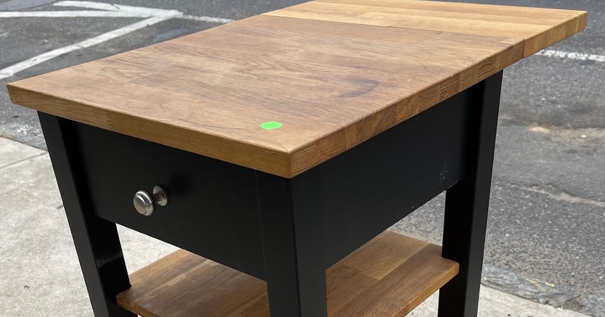 Uhuru Furniture & Collectibles 483343 Black Kitchen Cart from Ikea