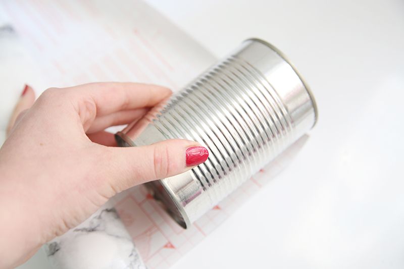 Portalápices con efecto mármol diy