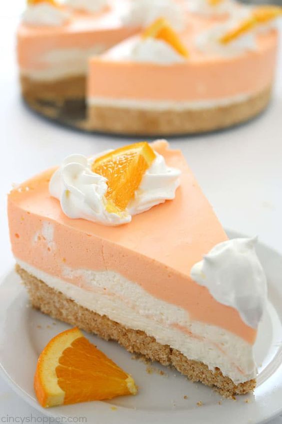 No Bake Orange Creamsicle Cheesecake My Simple Delecious Foods