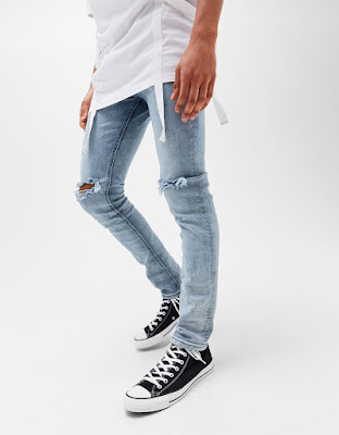 Açık mavi (buz mavisi) skinny jeans