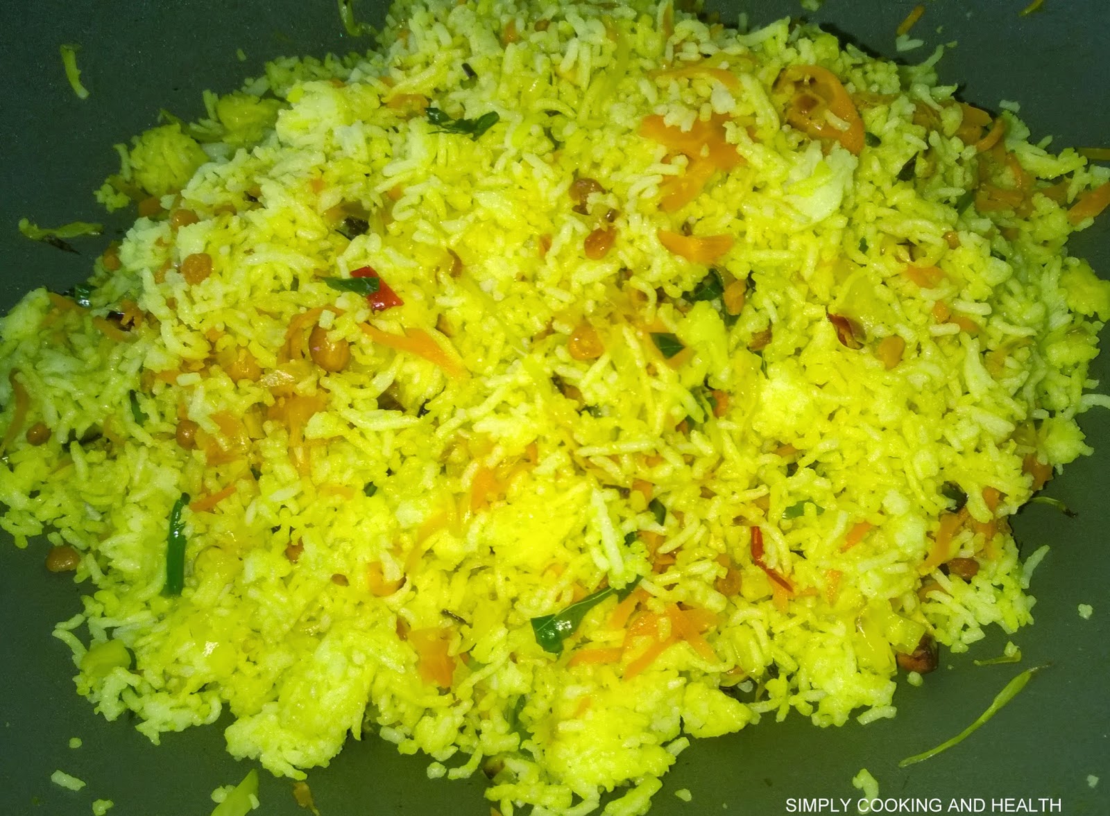 Simply Cooking and Health Fried rice with lemon juice