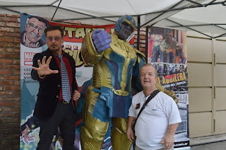 Comic Convention Uruguay. Braulio Ledezma Tony Stark mexicano Andrew Herd   Leo Aguilera Thanos 