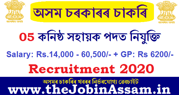 DC Office, Dima Hasao Recruitment 2020: Apply For 05 Junior Assistant Posts