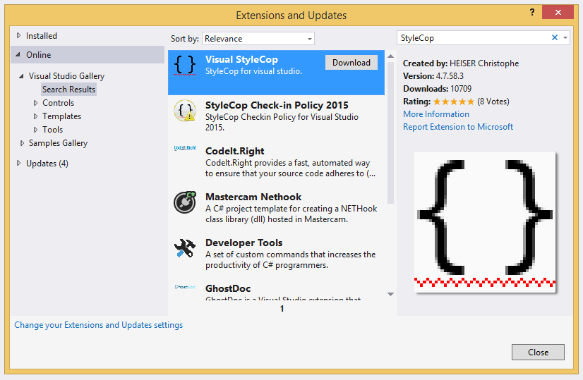 Software Development StyleCop integration for projects
