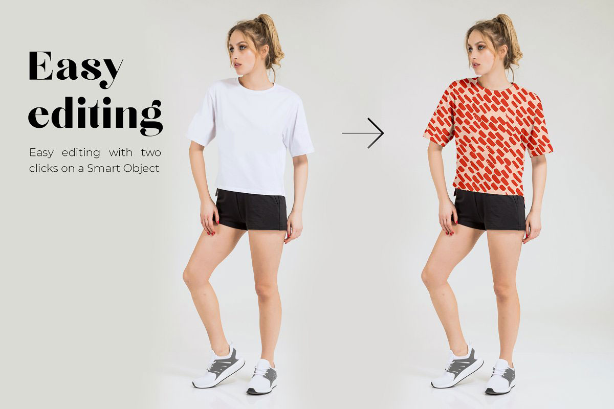 Female Sport T-shirt Mockups Set 4809123 4 Female Sport T shirt Mockups Set 4809123 v