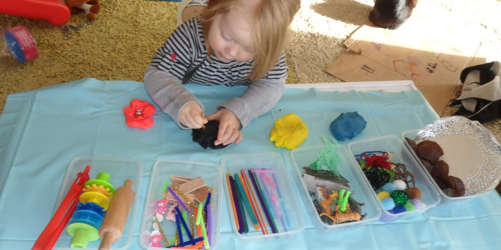 Learn with Play at Home Multi Material Playdough Exploration