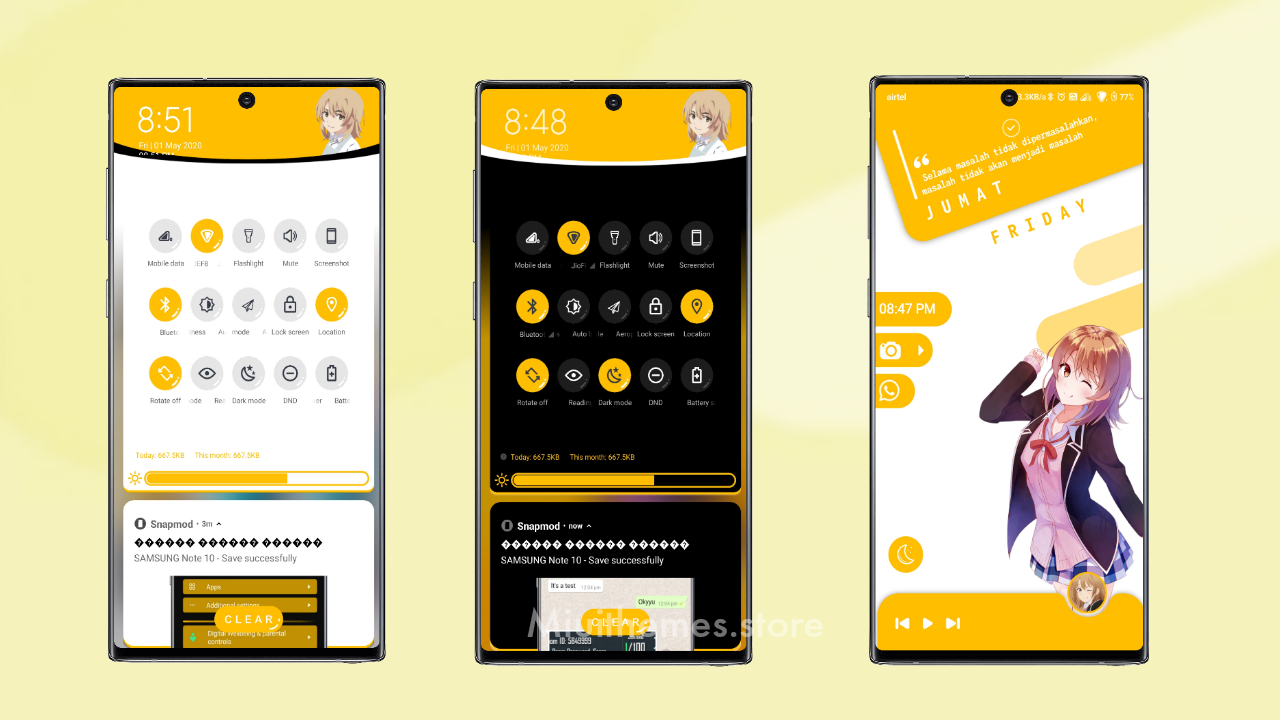Best yellow Theme For MIUI 11 With WhatsApp module HyperOS Themes