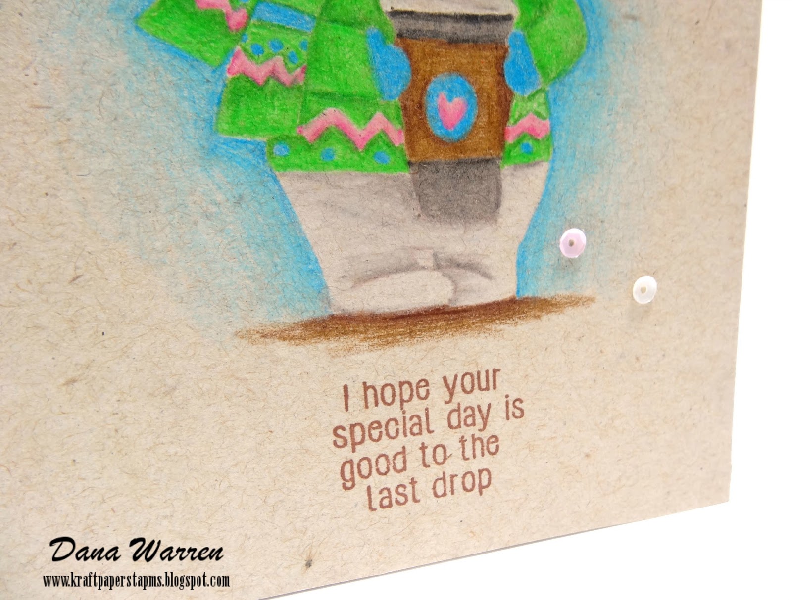 Kraft Paper Stamps No Line Coloring with Colored Pencils & Exciting News!!