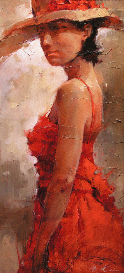 Andre Kohn 1972 | Russian-born Figurative Impressionist painter | Ladies and hats Andre Kohn 1972 | Russian-born Figurative Impressionist painter | Ladies and hats