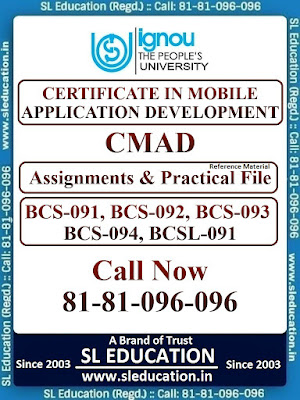 #BCS091 #BCS092 #BCS093 #BCS094 #BCSL091 #CERTIFICATE #IN #MOBILE #APPLICATION #DEVELOPMENT #CMAD #IGNOU #Introduction #to #Mobile #Architecture #Database #Android #PYTHON #Laboratory #Course #Lab #Work #Practical