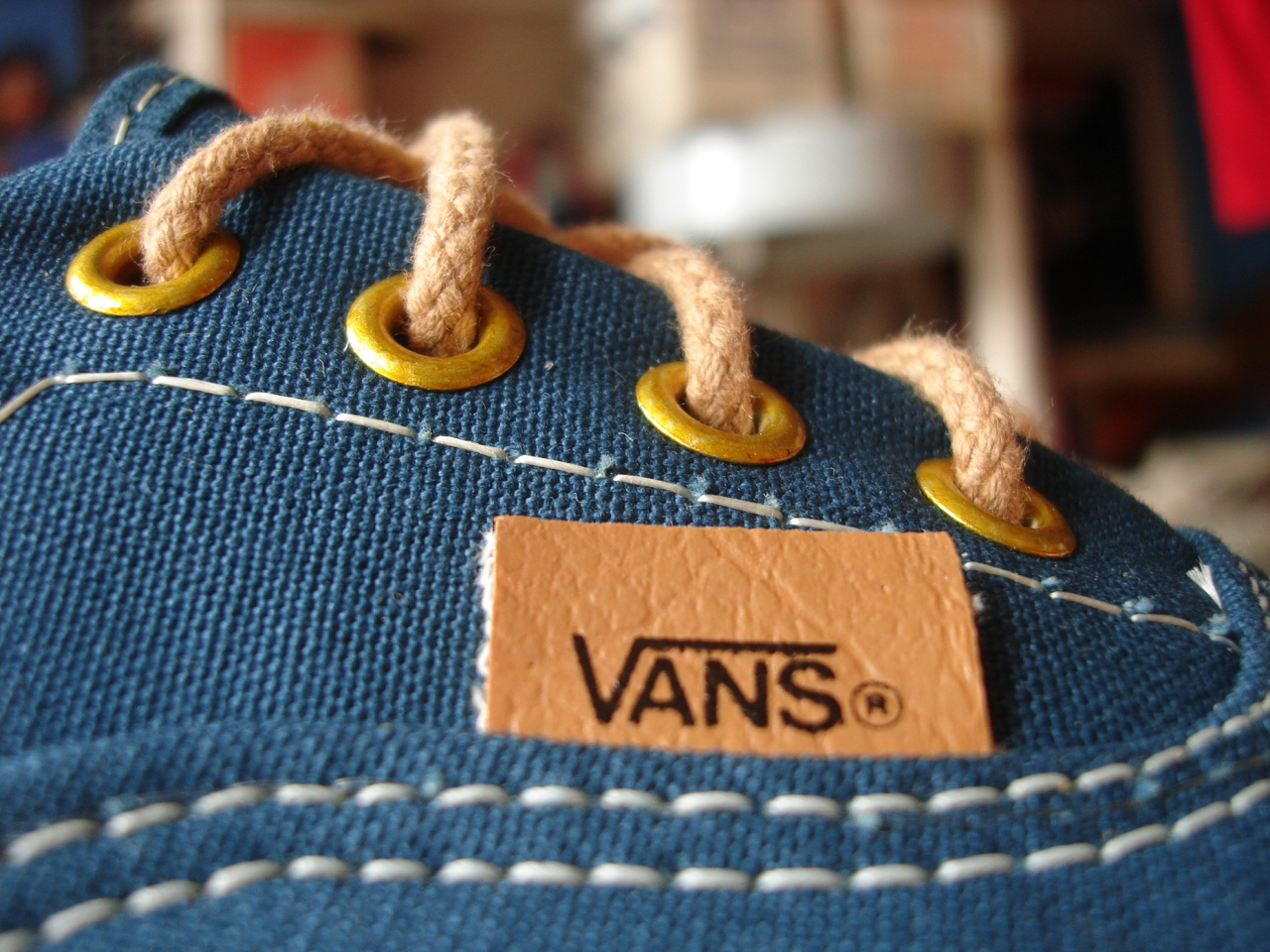 theothersideofthepillow: vintage VANS china blue ERA 59 canvas MADE IN USA tan foxing leather