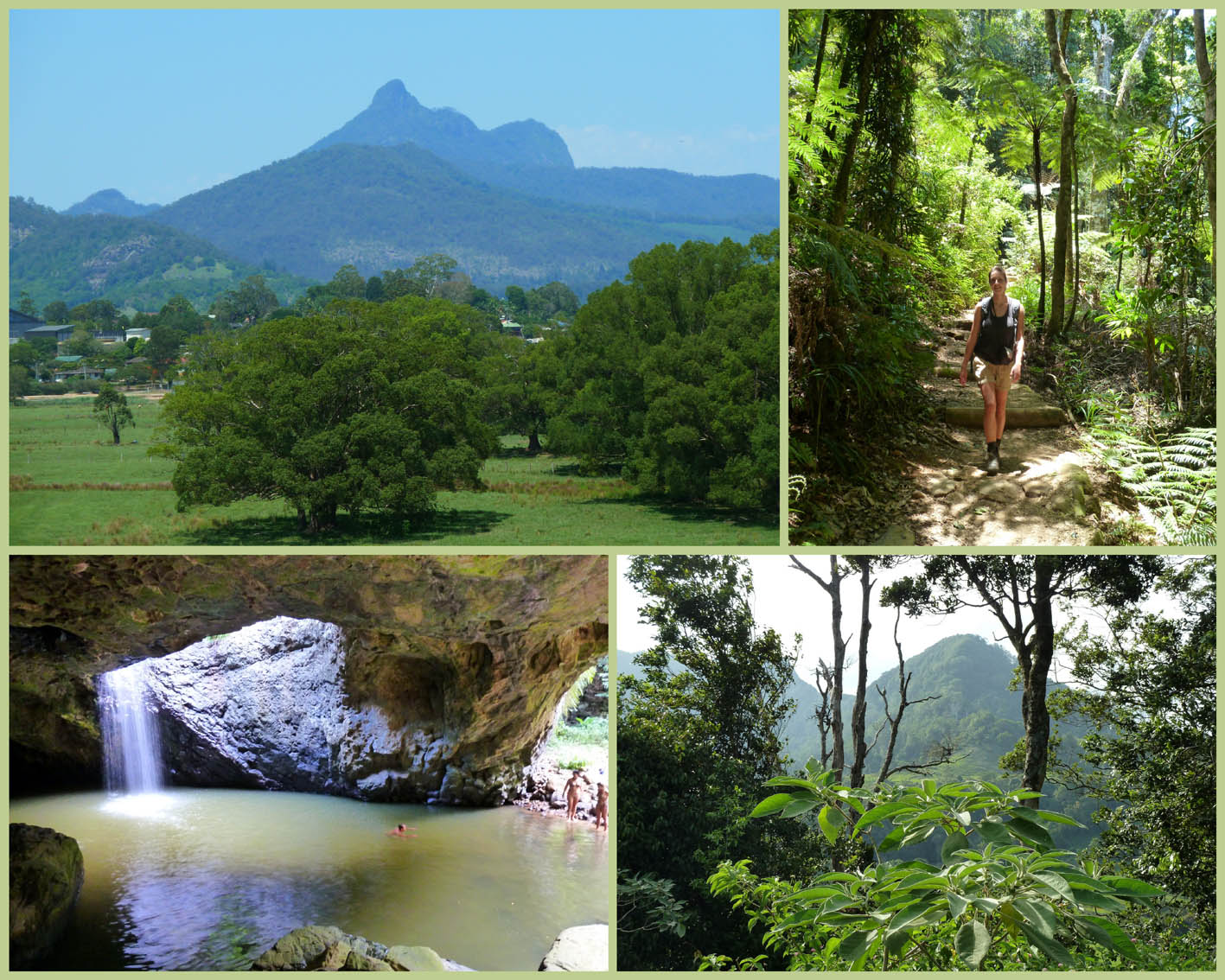 In het land van Oz Liesbeth op bezoek Mount Warning