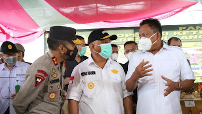Gubernur Olly Tinjau Pos Penyekatan Larangan Mudik di Perbatasan Sulut-Gorontalo
