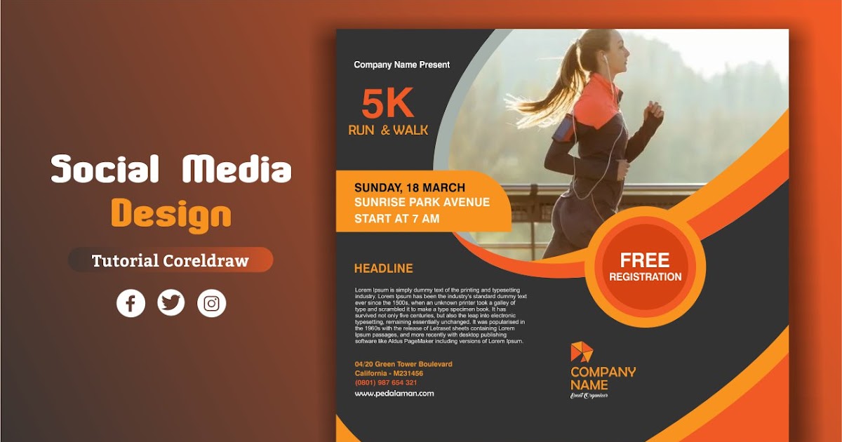 Membuat Running Flyer Di Coreldraw Tutorial Coreldraw Desain Grafis Pedalaman Com