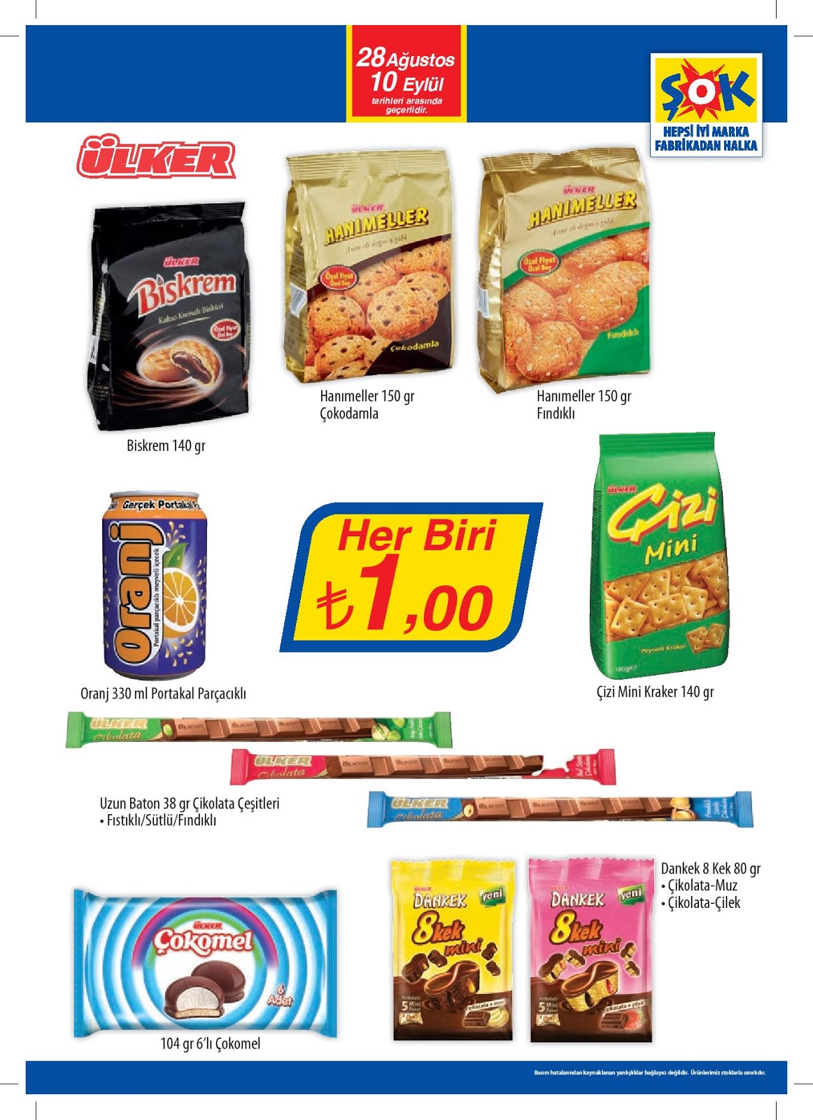 Şok Market 28 Ağustos 2013 Aktüel Ürünler ve Kampanyalar Kataloğu