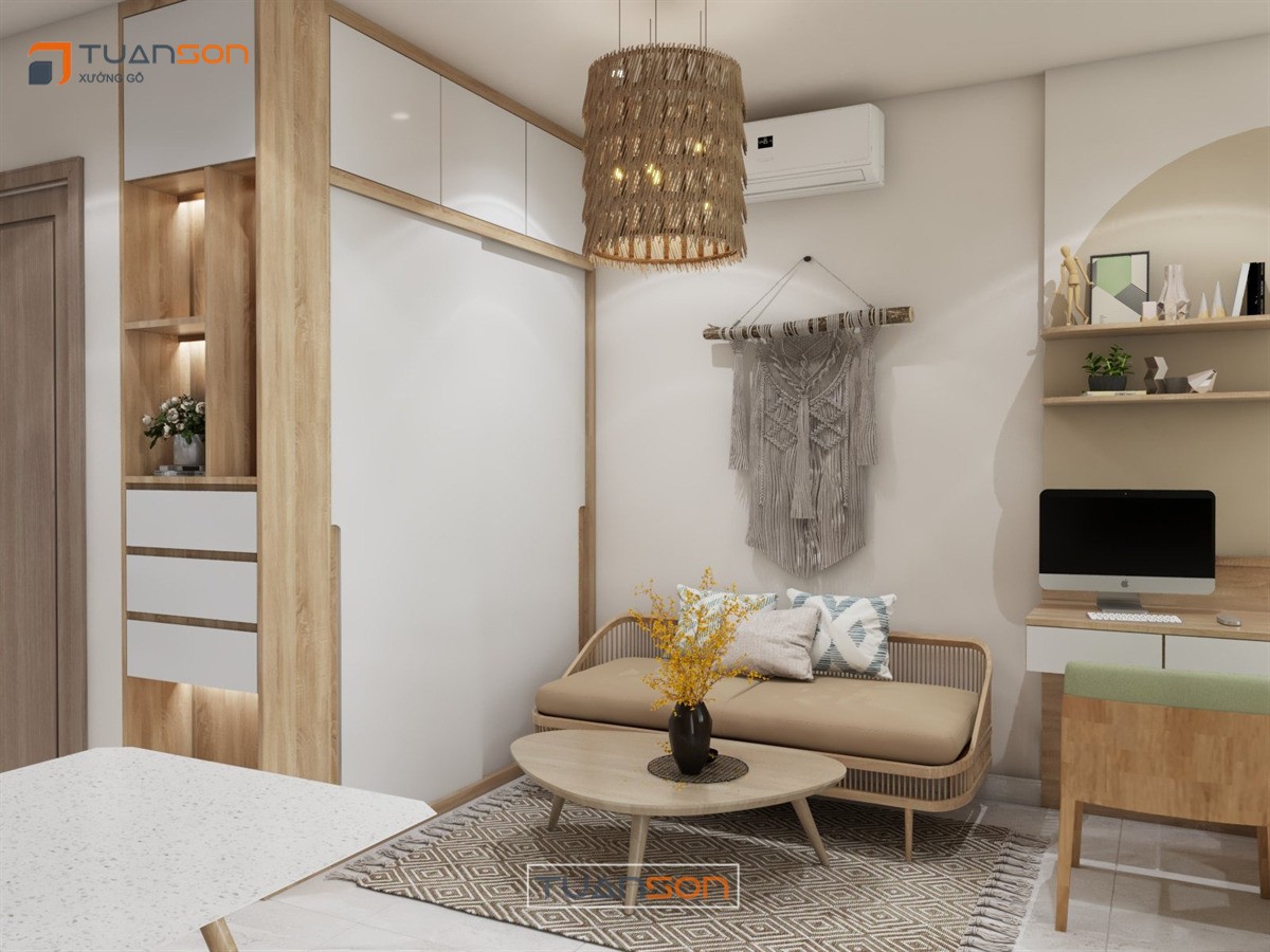 Thiết kế nội thất: Căn studio 28m2 Vinhomes Smart City Tây Mỗ