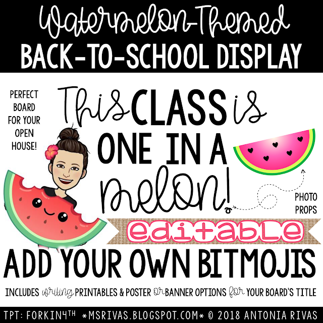 forkin4th This CLASS is ONE in a MELON! (1st Week of School Bulletin