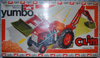 Old Toy Tractor Yumbo Retro excavado electrica