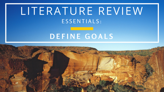 Literature Review Essentials: Define Goals