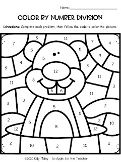 Groundhog Day Color by Number Pages - Kids Activity Zone