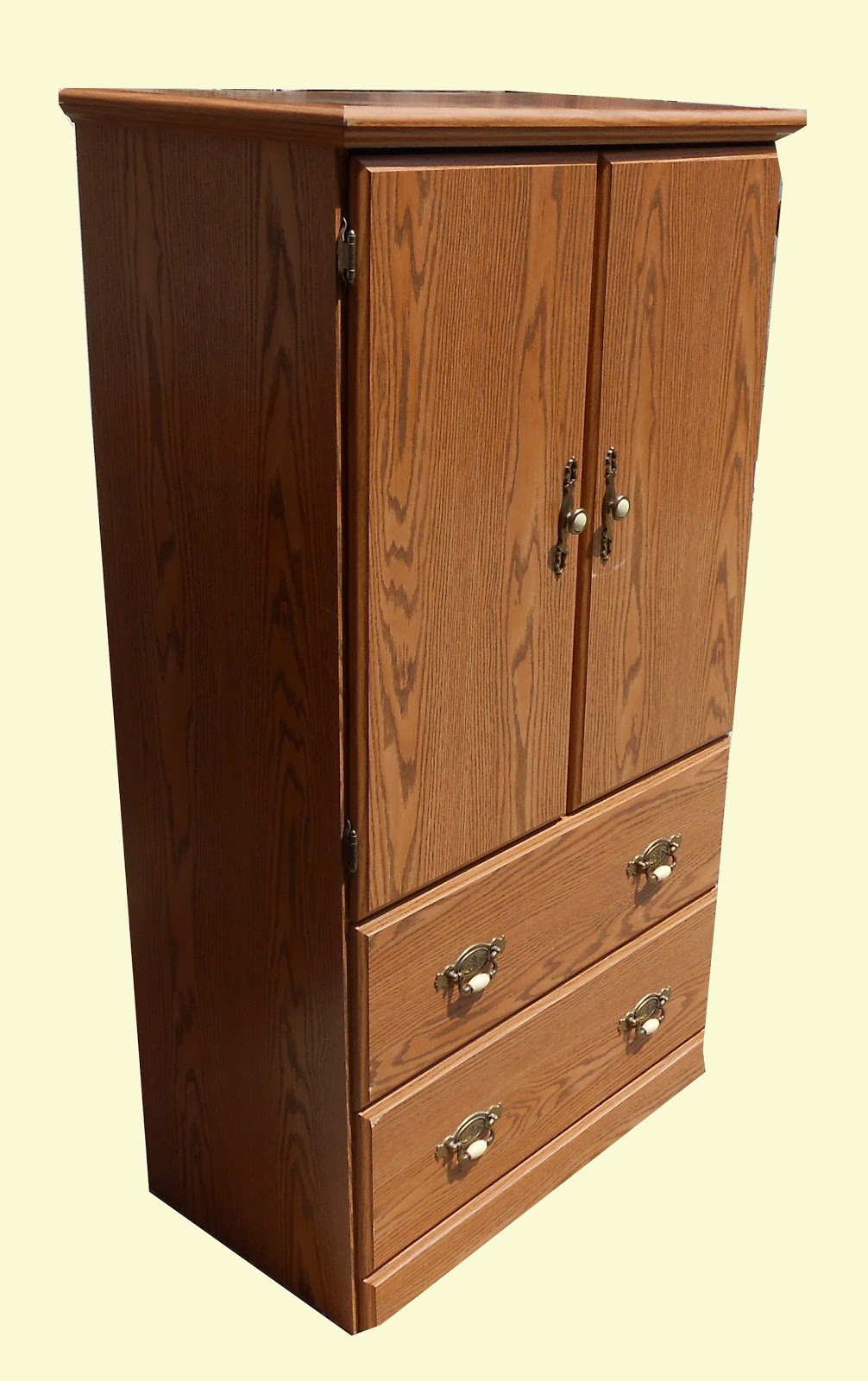 Uhuru Furniture & Collectibles Small Oak Armoire SOLD