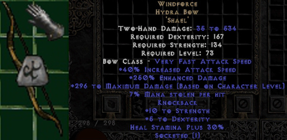 Best cRPGs BEST BOWAZON BUILD, Diablo 2 Resurrected Windforce Hydra