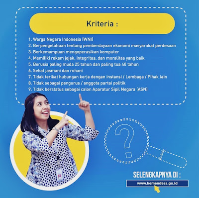 Seleksi Calon Tenaga Pendamping Kawasan Transmigrasi.