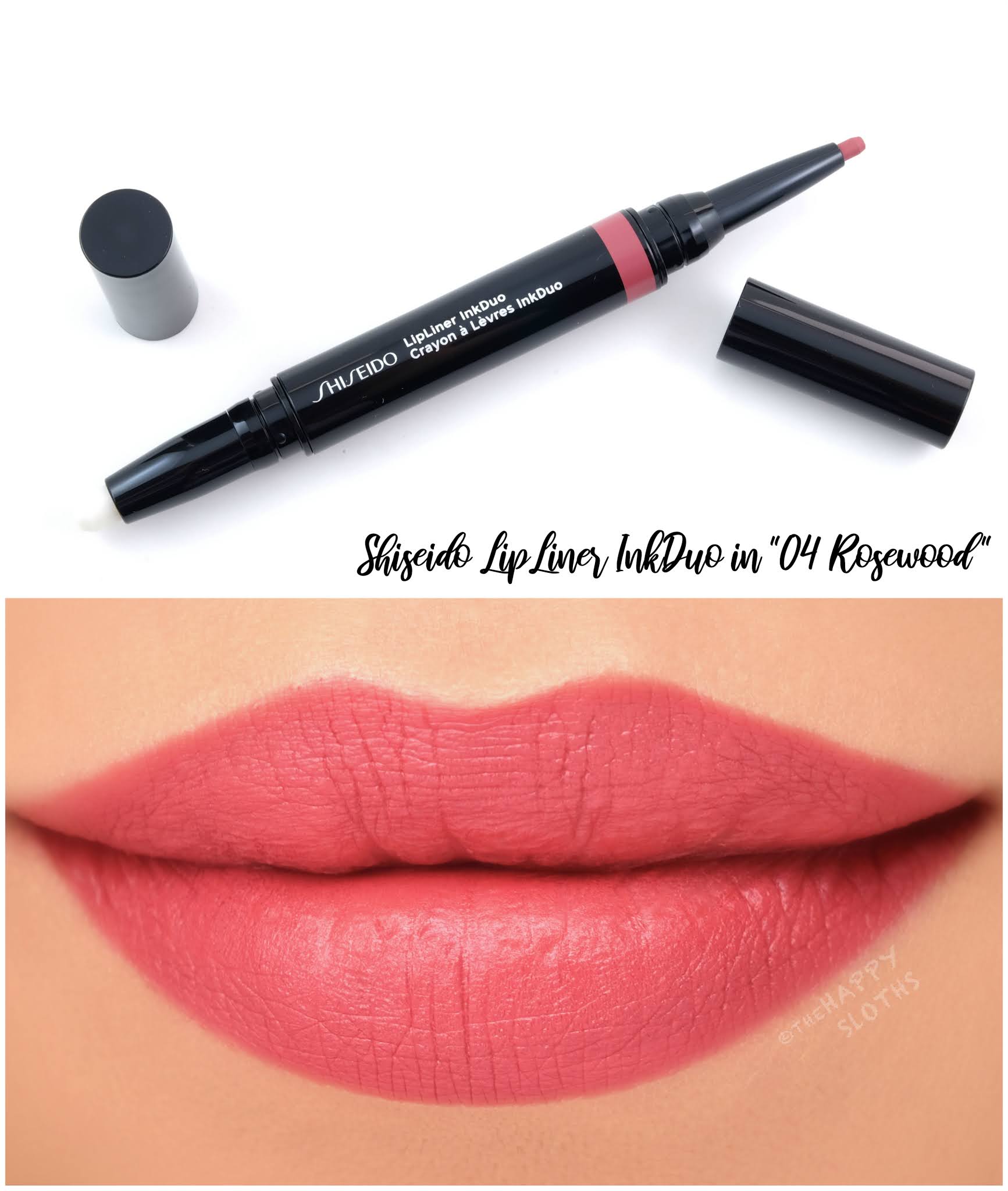 Shiseido LipLiner InkDuo Review and Swatches The Happy Sloths
