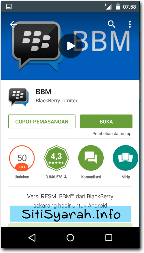 BBM Android tidak bisa ganti DP