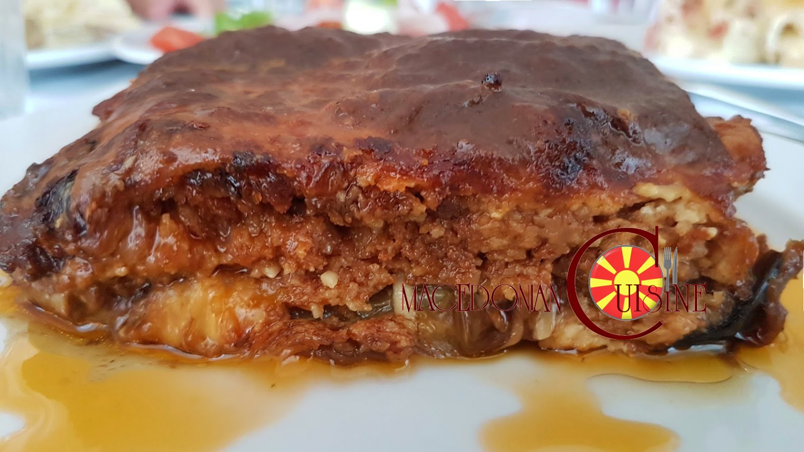 EGGPLANT MOUSSAKA WITH MINCED MEAT AND BECHAMEL SAUCE Macedonian Cuisine