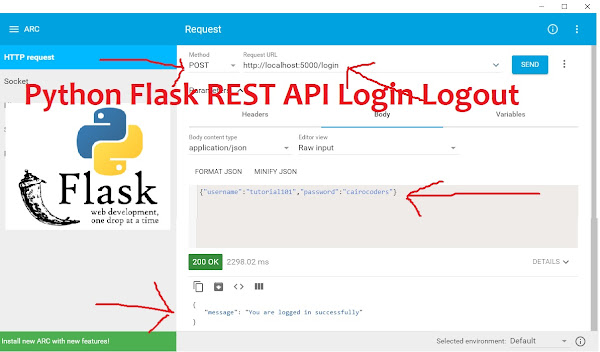 Python Flask REST API Login Logout | Tutorial101