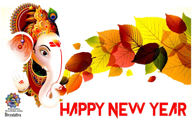 Happy New Year HD Wallpapers Free Background Decoration With Ganesha Image