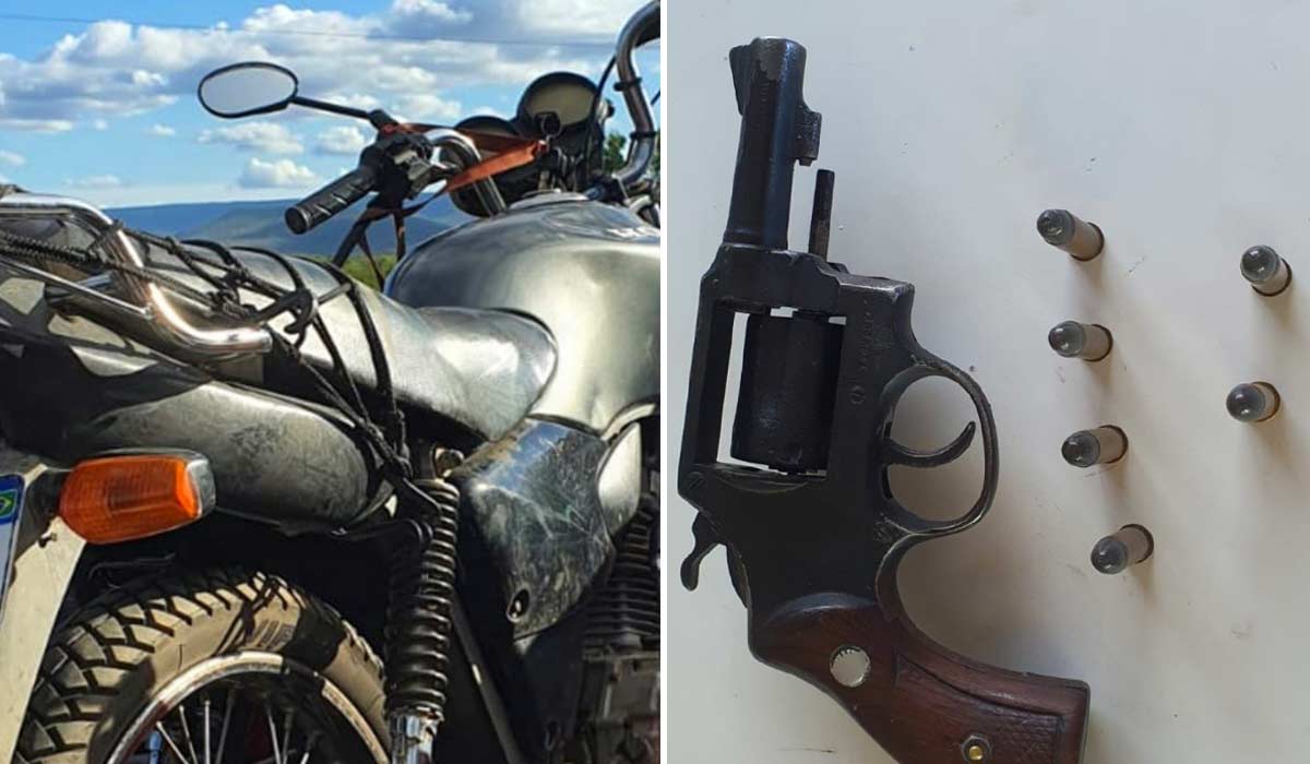 Jacobina: Motociclista é preso por porte ilegal de arma de fogo na BA-144