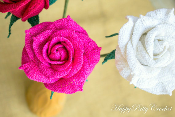 Amigurumi rose crochet pattern