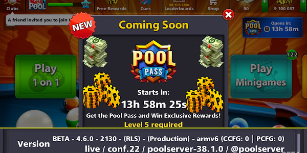 8 Ball Pool Beta Pool Pass Season With New Rewards