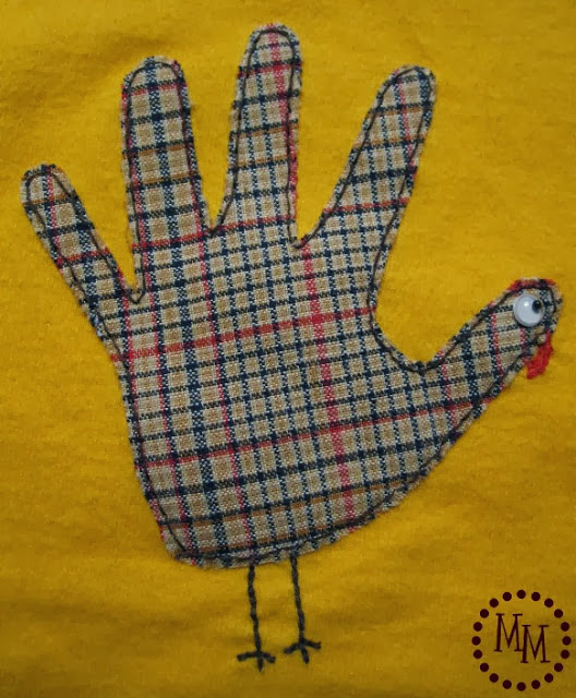 Fabric handprint turkey shirt