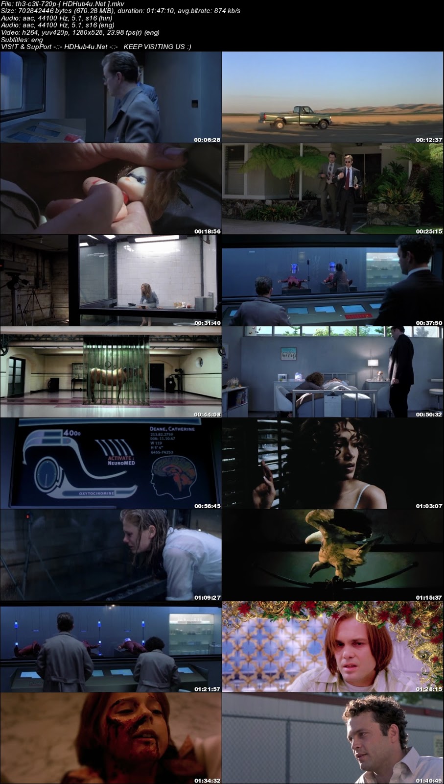 The Cell 2000 Hindi Dual Audio 720p BluRay 650Mb Download