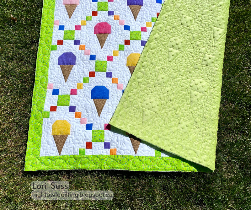 Night Owl Quilting & Dye Works Ice Cream Cone Quilt
