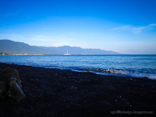 Tranquility Of The Beach Atmosphere With Mountain Views In The Morning At Umeanyar Village North Bali Indonesia