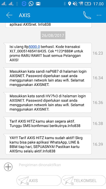 Tarif Axis Hitz