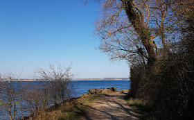 Küsten-Spaziergänge rund um Kiel, Teil 2: Der Ölberg in Mönkeberg. Der Weg am Ufer der Förde ist gut begehbar und führt bis nach Mönkeberg.