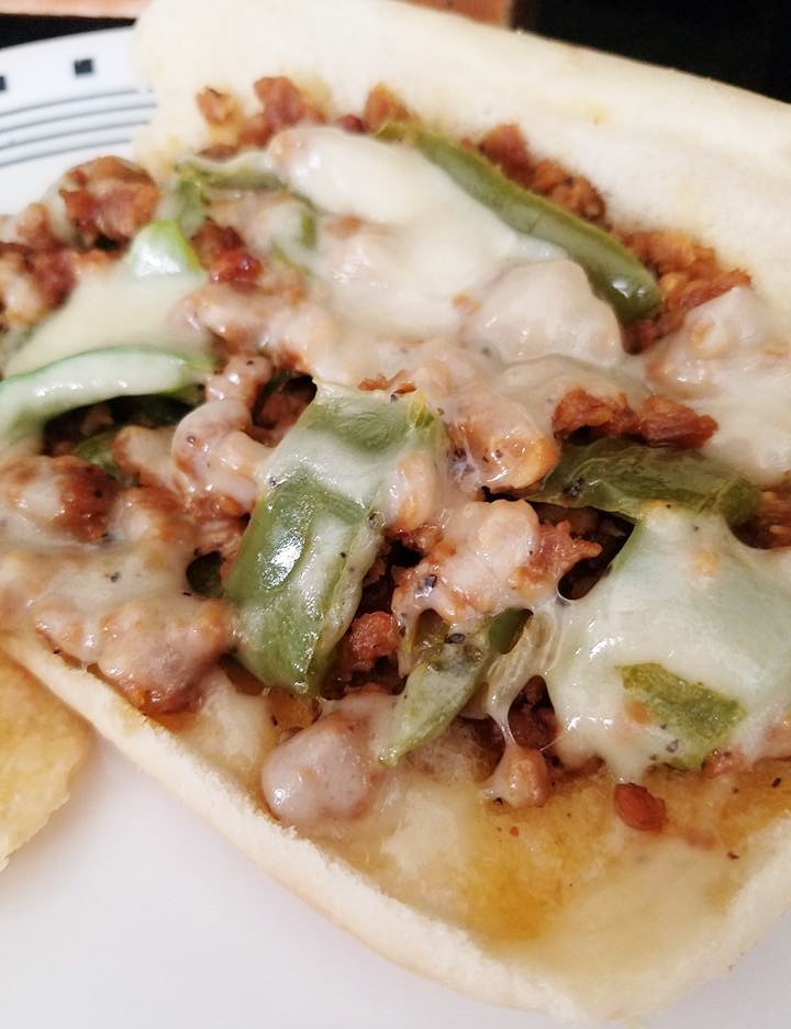 The Quaint Sanctuary { Simple Vegetarian Cheesesteak Sub Recipe }