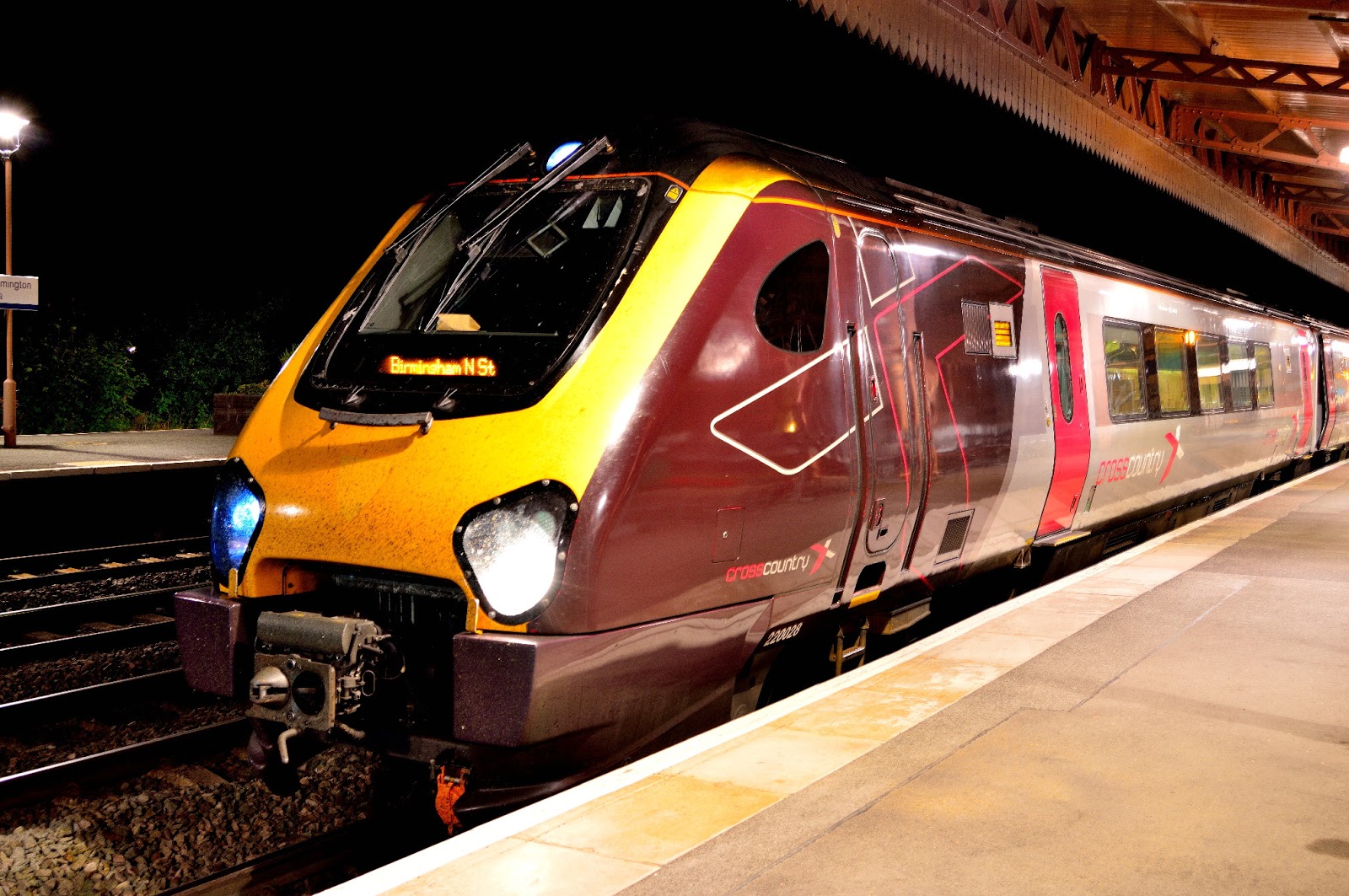 'Along These Tracks' Train Photos Site Night Photo Class 220028 Cross